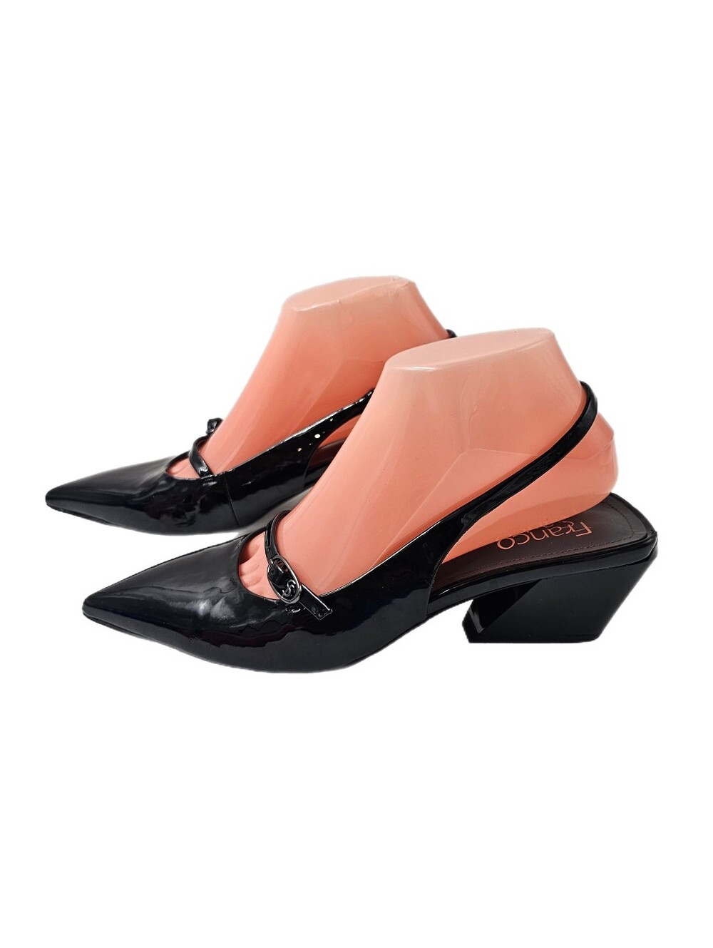 Franco Sarto Galin Black Patent Slingback Mary Jane Pumps Size 7 NWOB